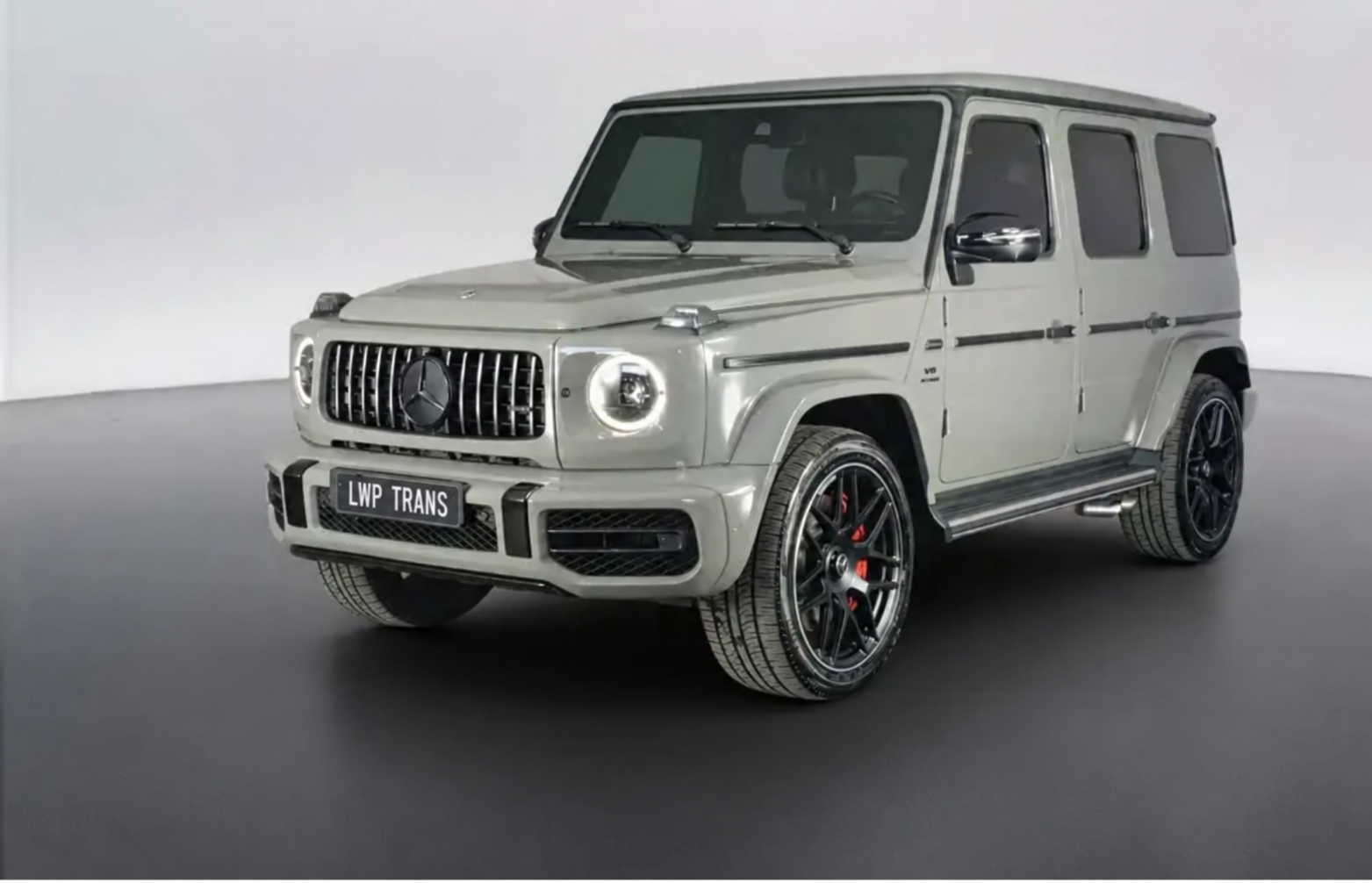 Grey Mercedes-Benz G-Class in a studio